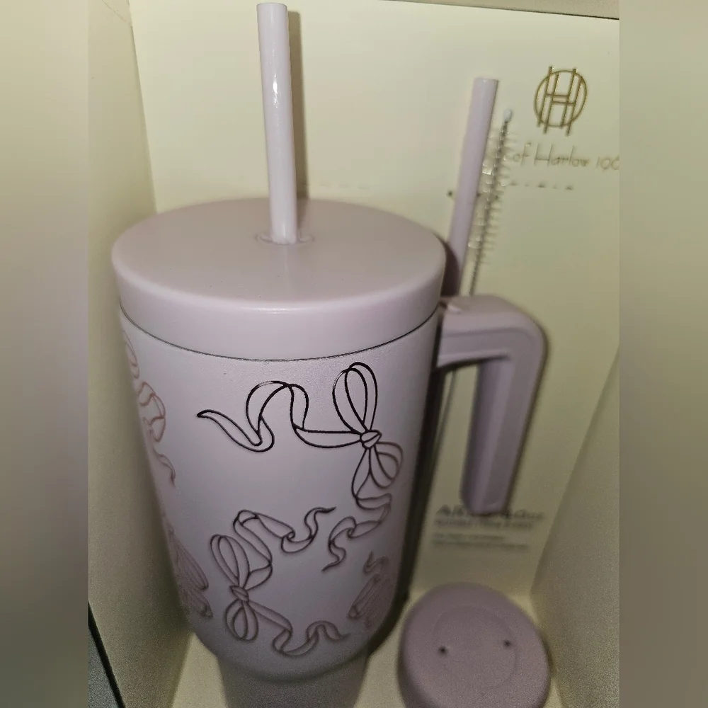 House of‎ Harlow 40oz ARLO Coquette Tumbler BOW BOWS Purple New